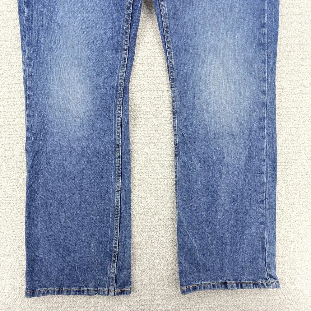 Levi's 527 Jeans Mens 36x32 Slim Bootcut Stretch Whiskered Western Cowboy Denim